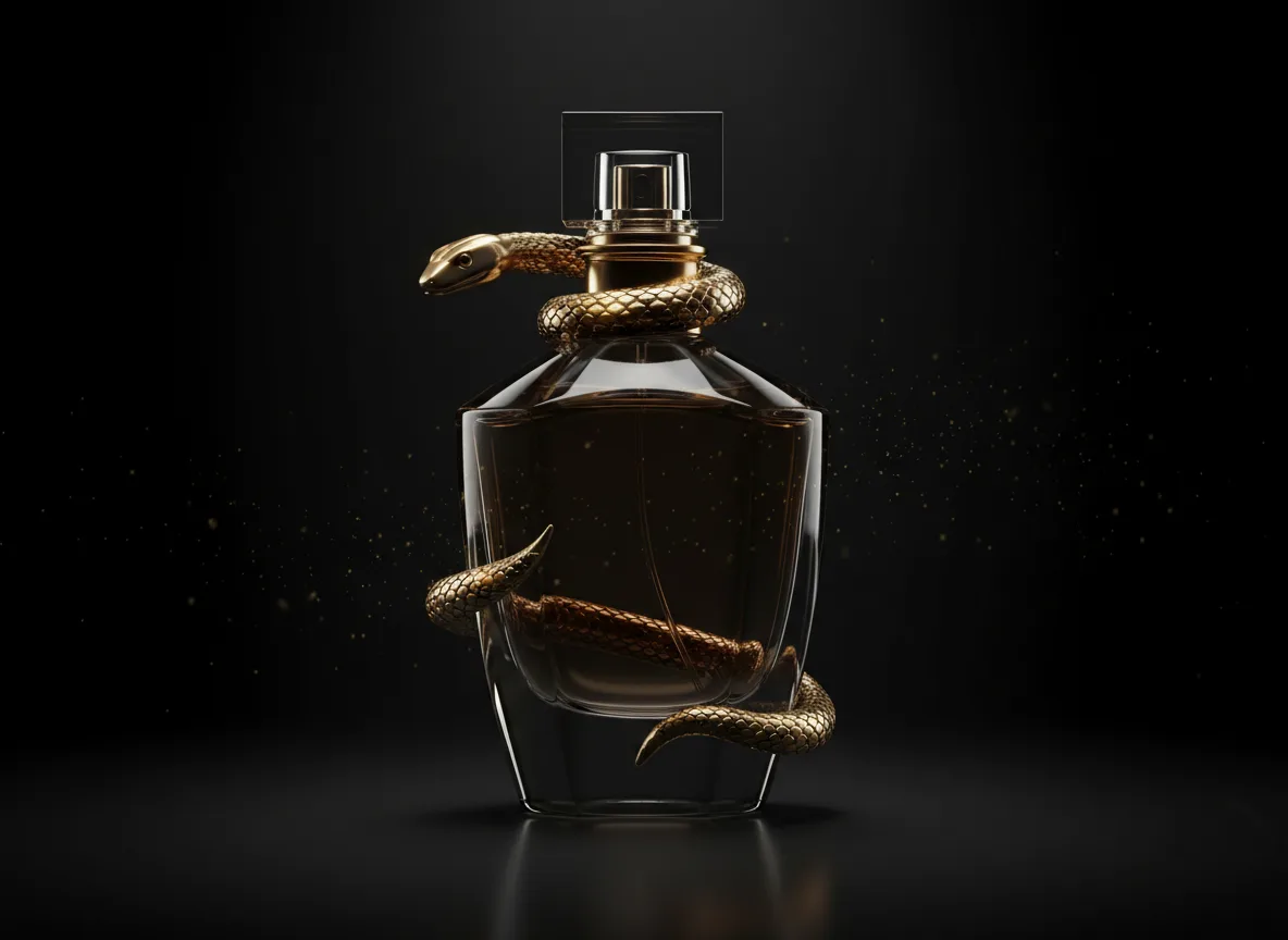 Slide O Toque da Serpente: O Simbolismo do Perigo e da Tentação no Frasco
